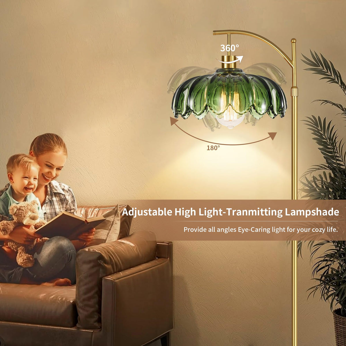 WLQCWL mid-century modern standing lamp adds vintage charm to the bedroom