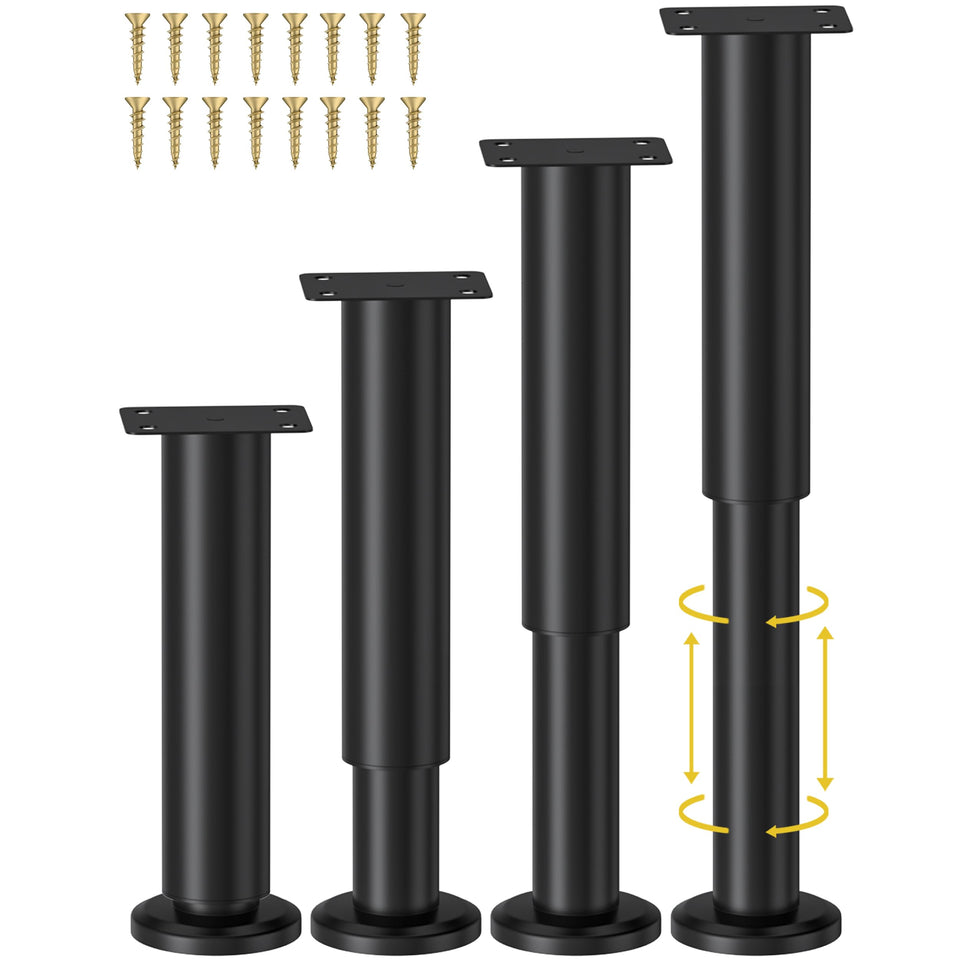 Wlrrcwdttc adjustable bed legs with 7-12in range to stabilize on uneven floors.