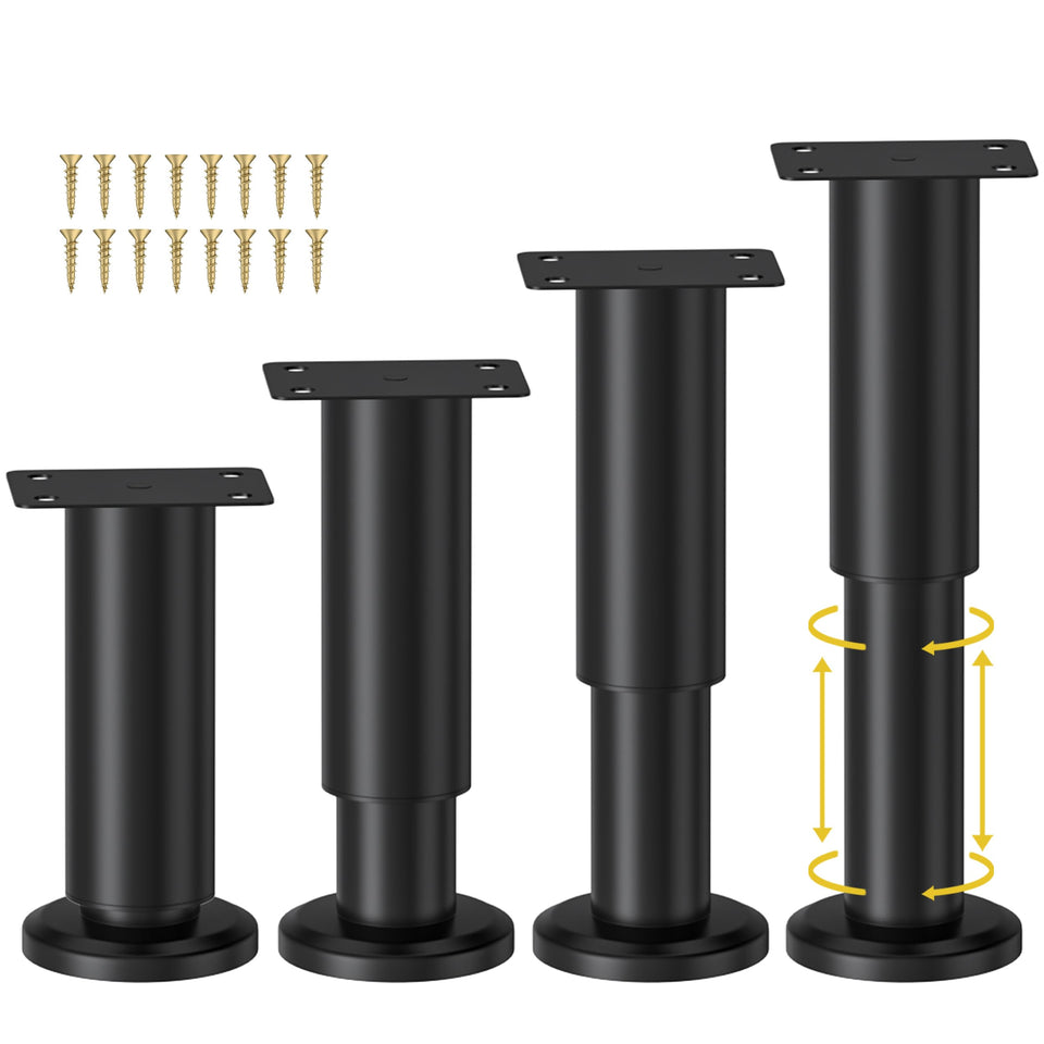 Wlrrcwdttc adjustable furniture legs show height range for uneven floors