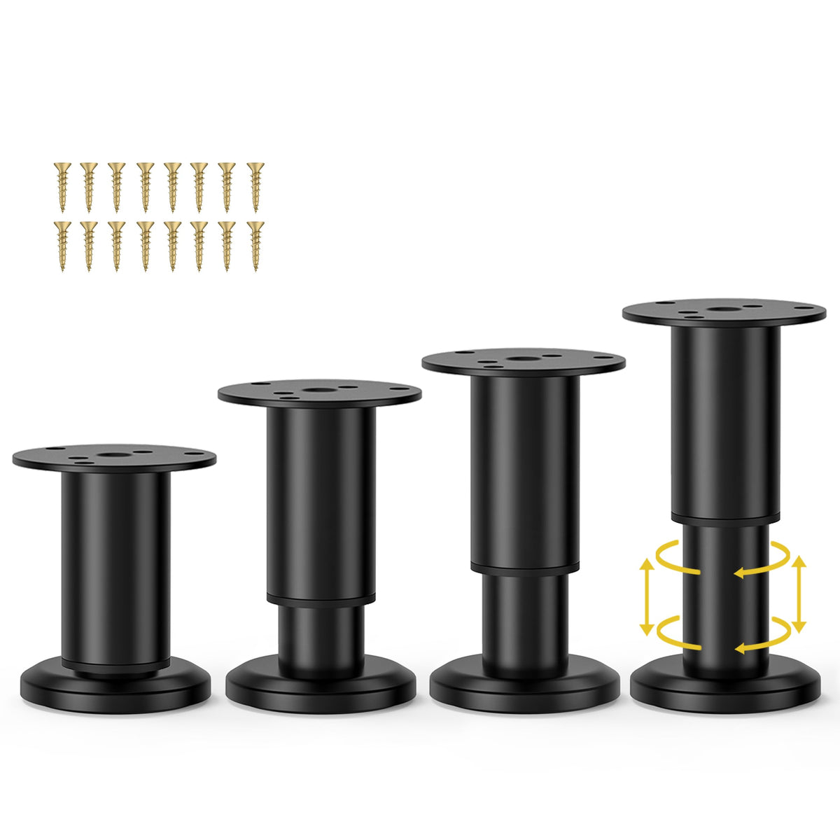 Wlrrcwdttc adjustable furniture legs assembly shows quick setup and adjustable height.