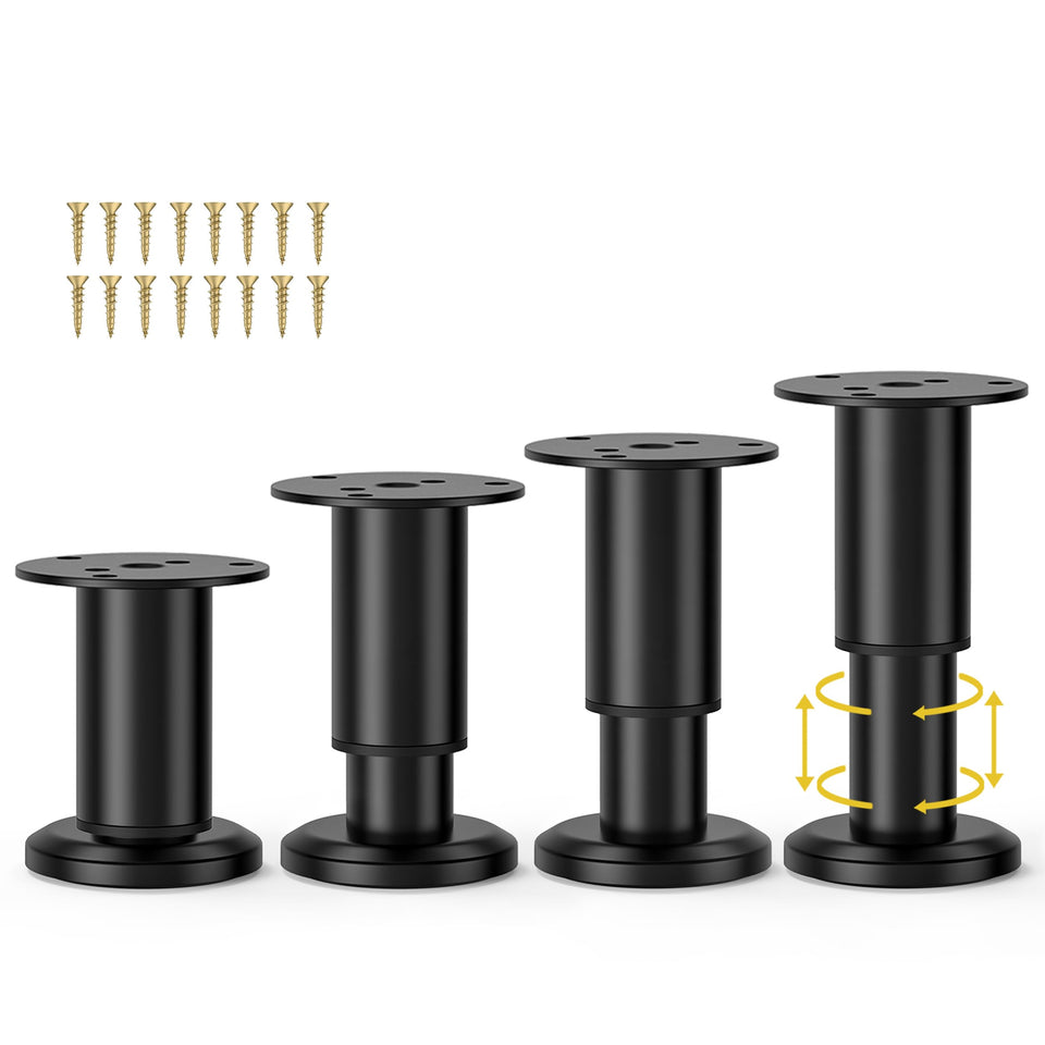 Wlrrcwdttc adjustable furniture legs assembly shows quick setup and adjustable height.
