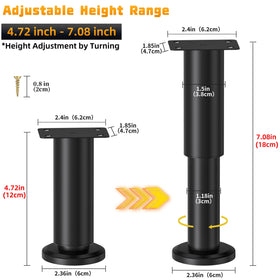 Wlrrcwdttc metal legs with varnish finish for durable use
