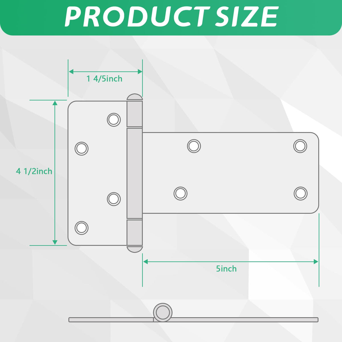Wmebee 260-lb capacity hinge used in pairs for strong gates