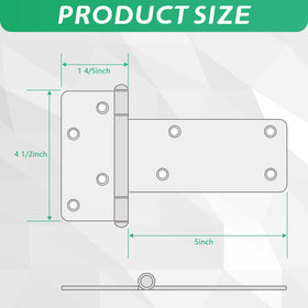 Wmebee 260-lb capacity hinge used in pairs for strong gates