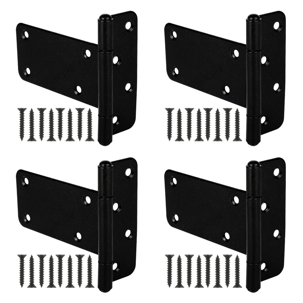 Wmebee 5-inch T-Strap gate hinge pair for heavy wooden gates