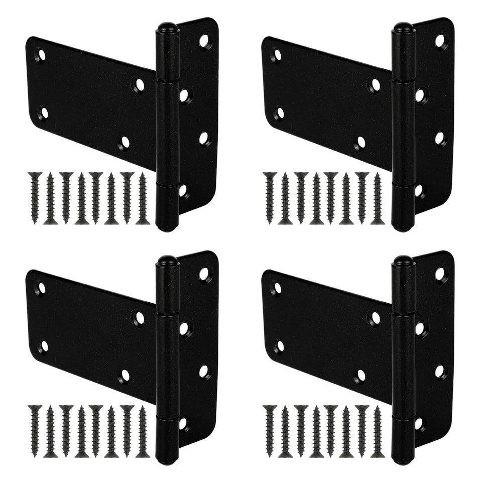 Wmebee 5-inch T-Strap gate hinge pair for heavy wooden gates