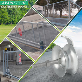 Durable pressed steel construction of the Wmebee gate roller