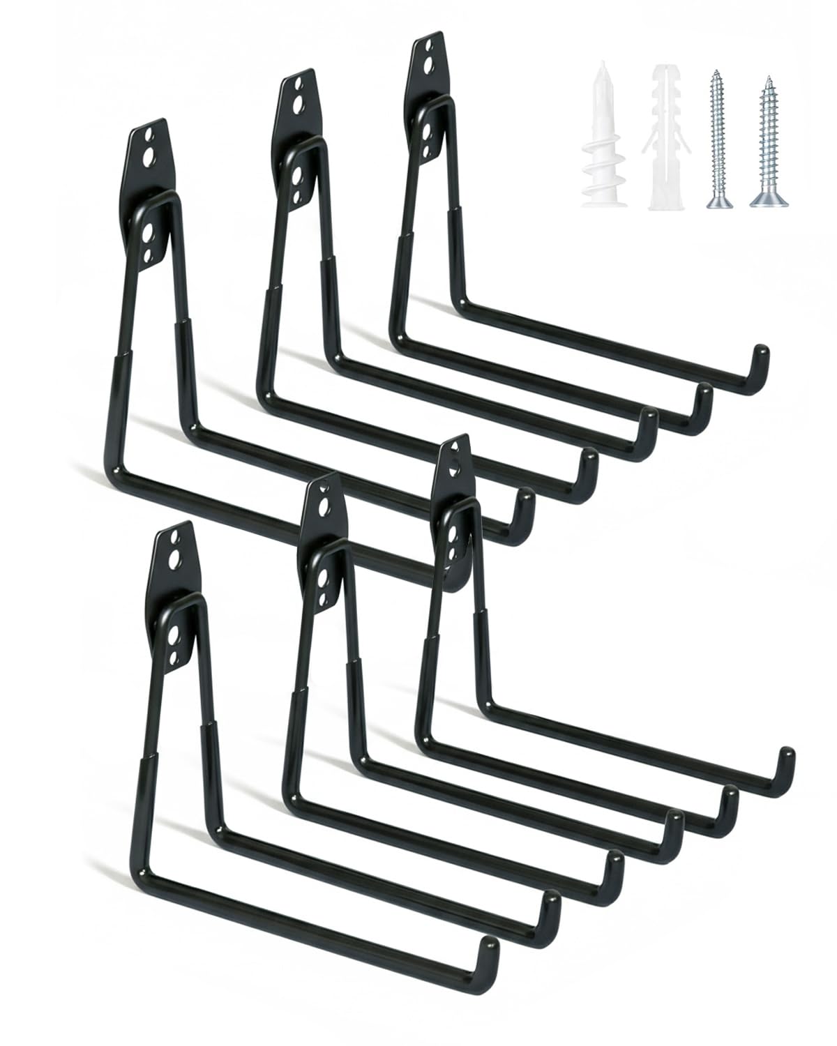 WMK 7.3-inch heavy-duty garage hooks hold tools with 100 lb capacity