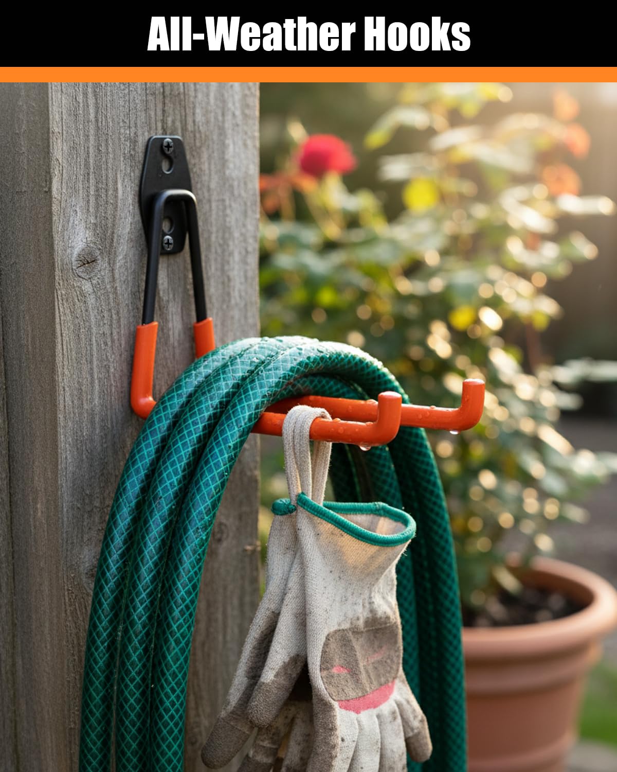 WMK versatile layouts use garage hooks to maximize corner storage