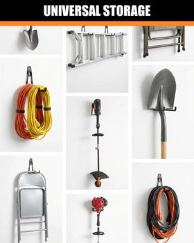 WMK vertical kayak storage using hook to free space