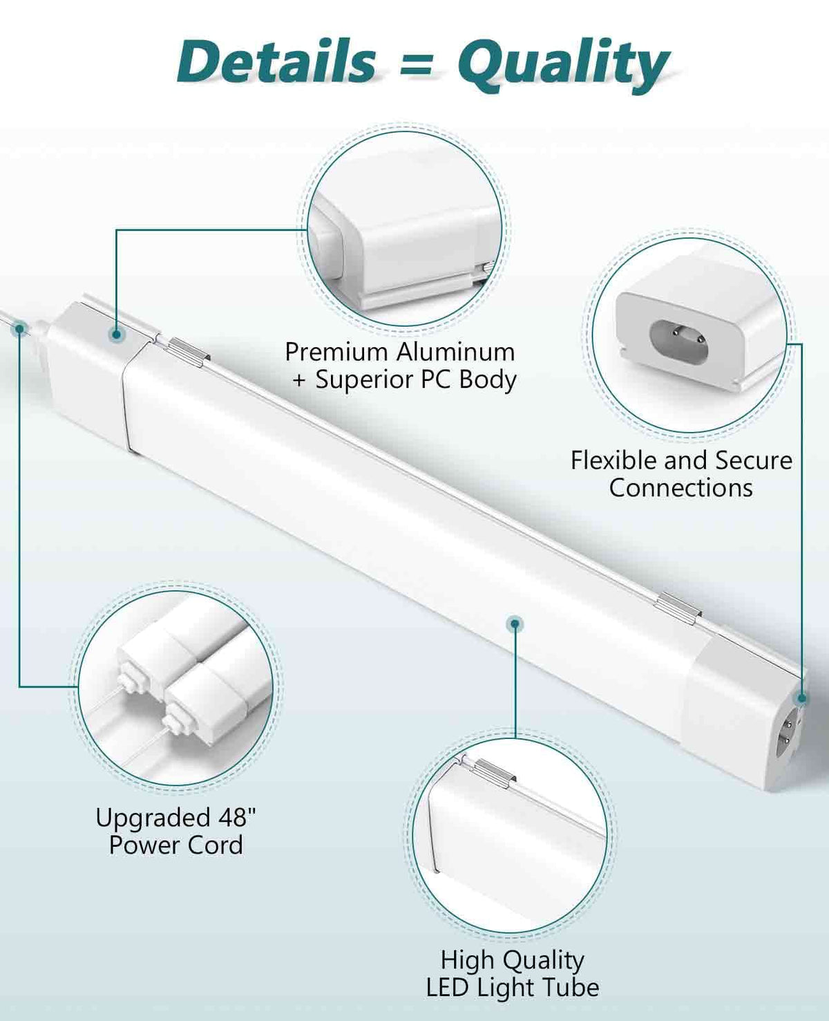 WNSNOU linkable shop light lets you chain multiple fixtures for wide workshop illumination.