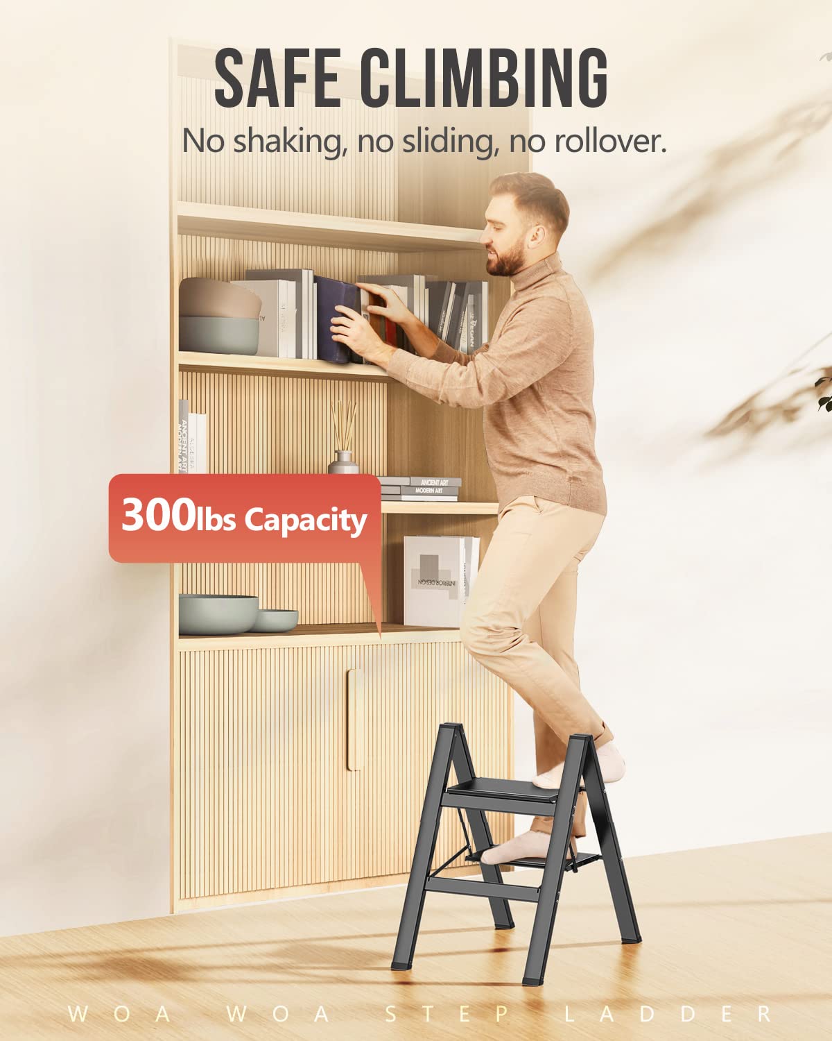 WOA WOA sturdy 300 lb capacity supports a range of tasks.