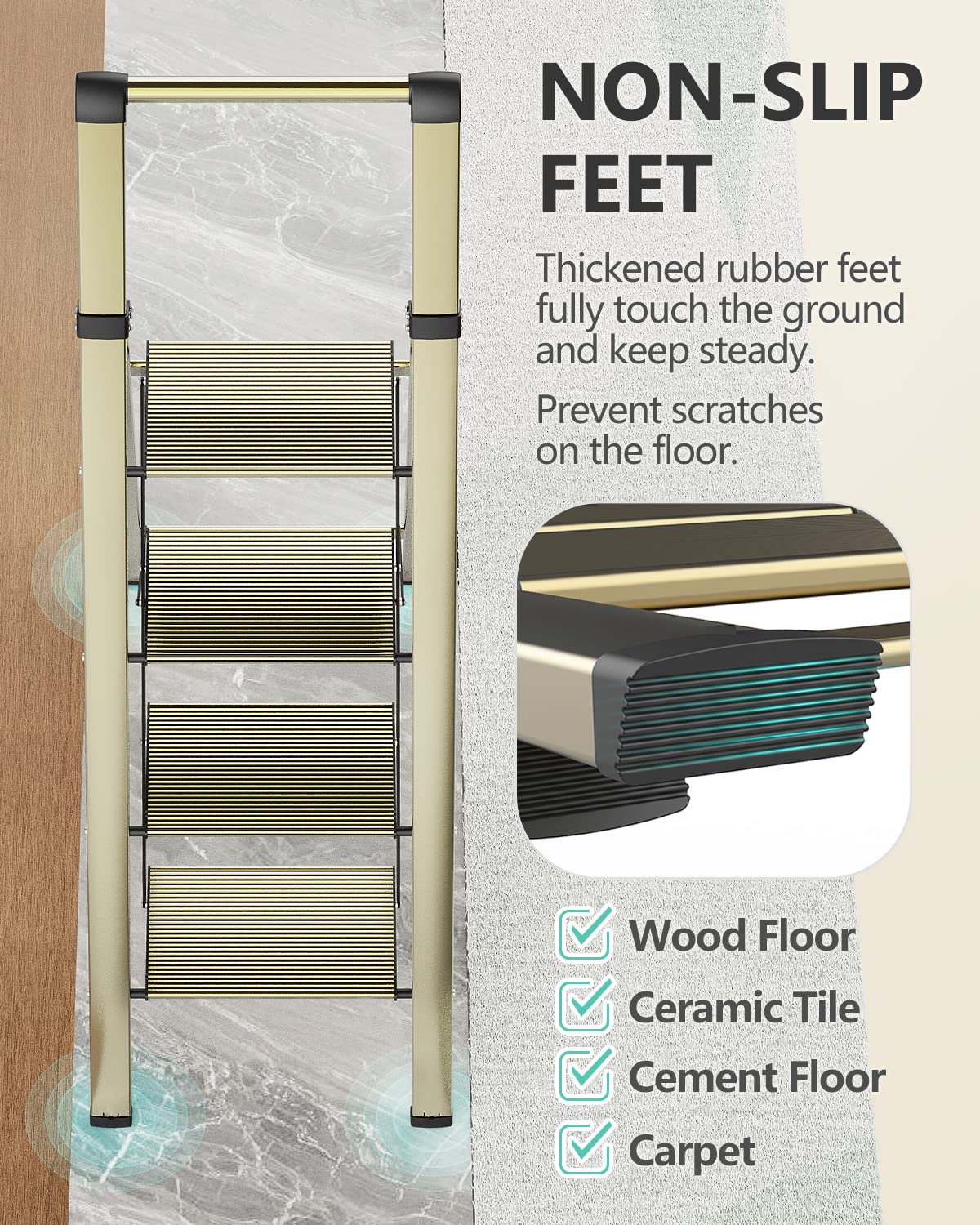WOA WOA lightweight ladder for one-hand transport around home