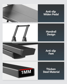 WOA WOA anti-slip feet protect floors while stabilizing the ladder.
