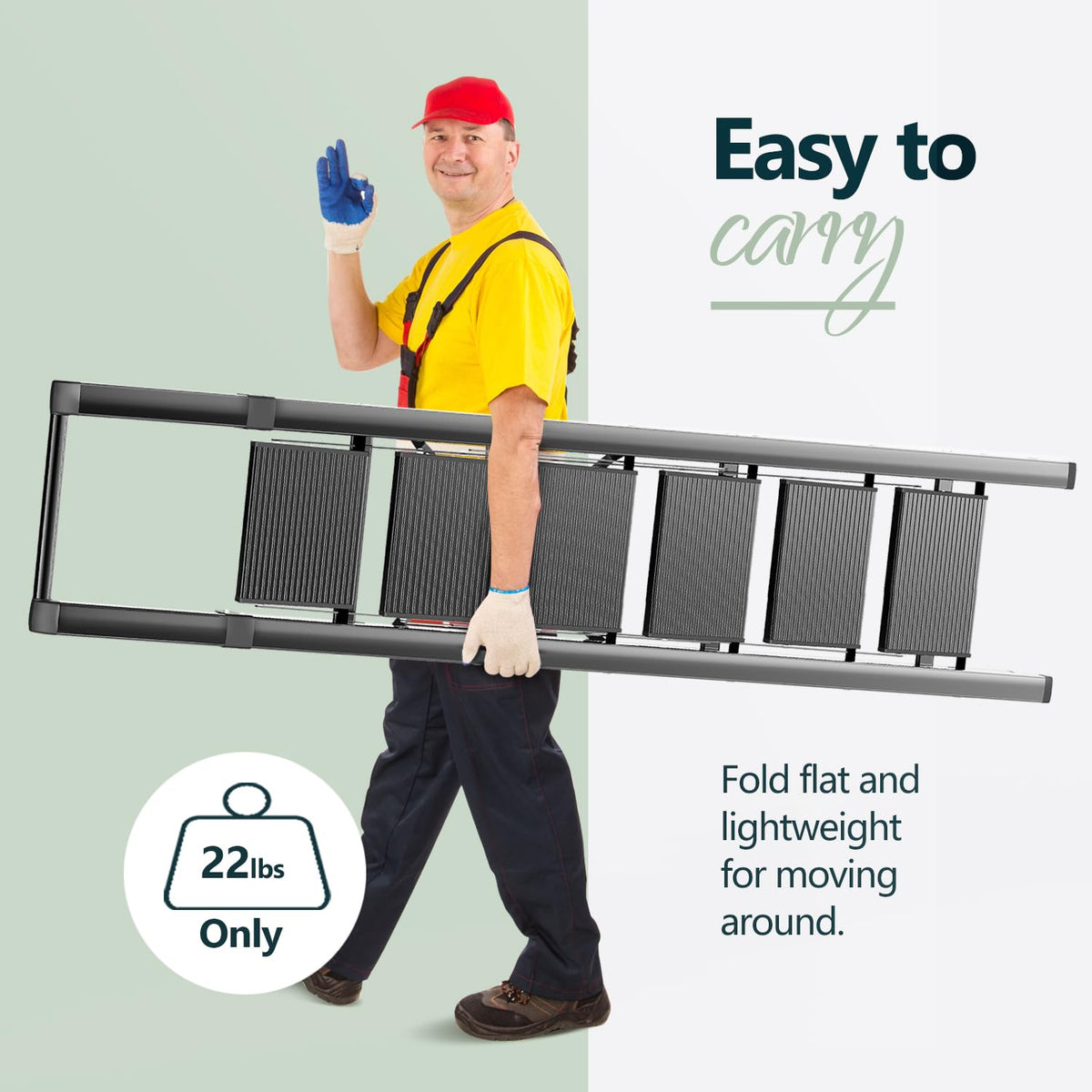 WOA WOA 6-step ladder in use for attic, pantry, and high shelves.
