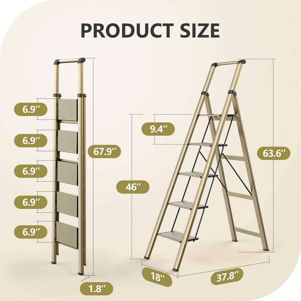 WOA WOA ladder stored behind a closet for easy access