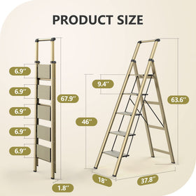 WOA WOA ladder stored behind a closet for easy access