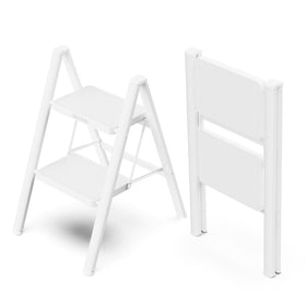 WOA WOA 2-step ladder open for home use to reach high shelves