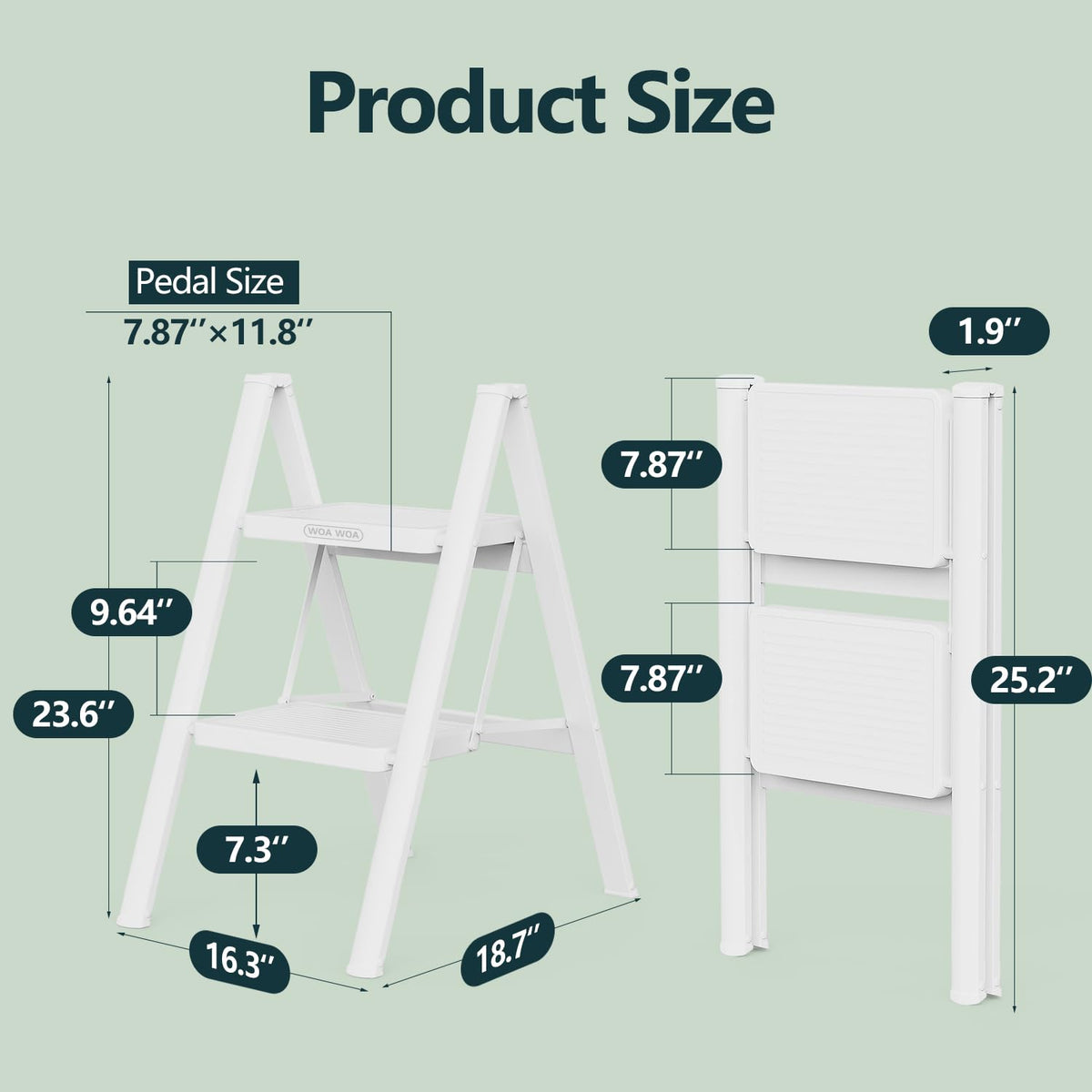 Portable nature of the WOA WOA ladder highlighting easy transport
