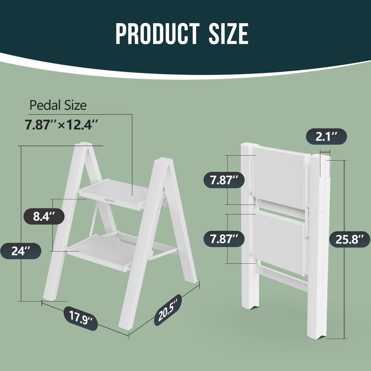 WOA WOA step ladder utility stand doubles as decor when not climbing
