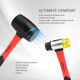 WOTAHI 35 mm double-faced soft mallet delivering balanced, surface-friendly impacts