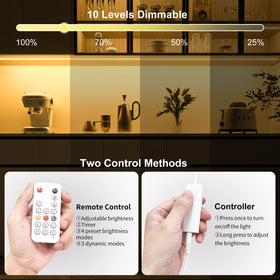 WOBANE 17-key RF remote for precise dimming and timing control.
