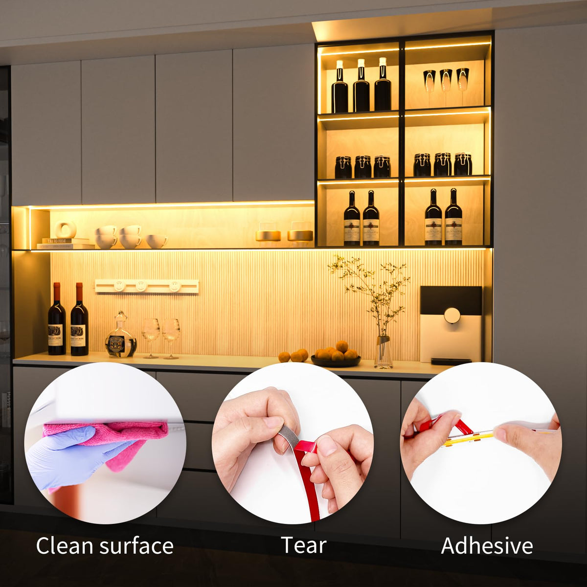 WOBANE 3000K warm white light with CRI90 for accurate color rendering.