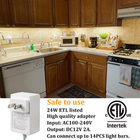 WOBANE 4000K natural white light enhances cabinet and counter visibility.