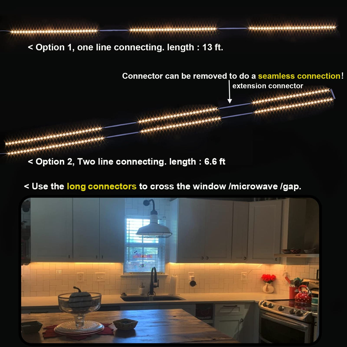 WOBANE LED strip lights with remote control for easy dimming
