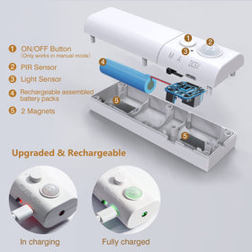 WOBANE no-tools adhesive installation for quick setup on stairs, shelves, or cabinets.