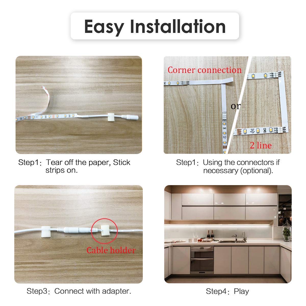 WOBANE RF remote control coverage up to 60 feet for convenient dimming.