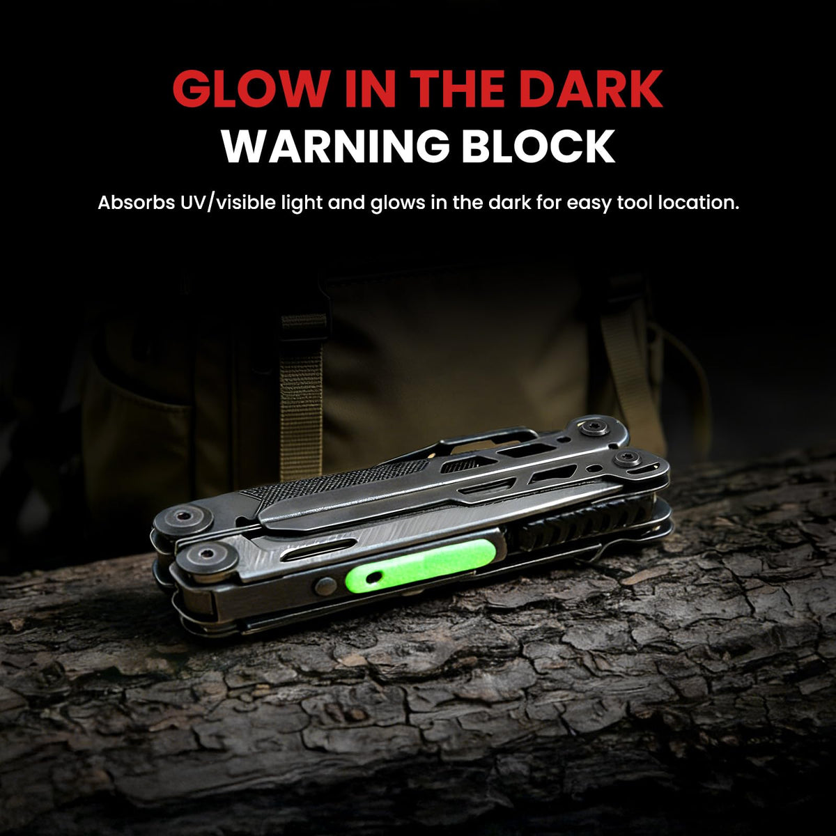 WOBANK luminous strip helps locate tools in dim light.