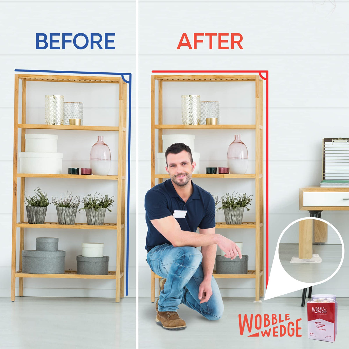 Wobble Wedges compact dimensions for easy tool kit storage