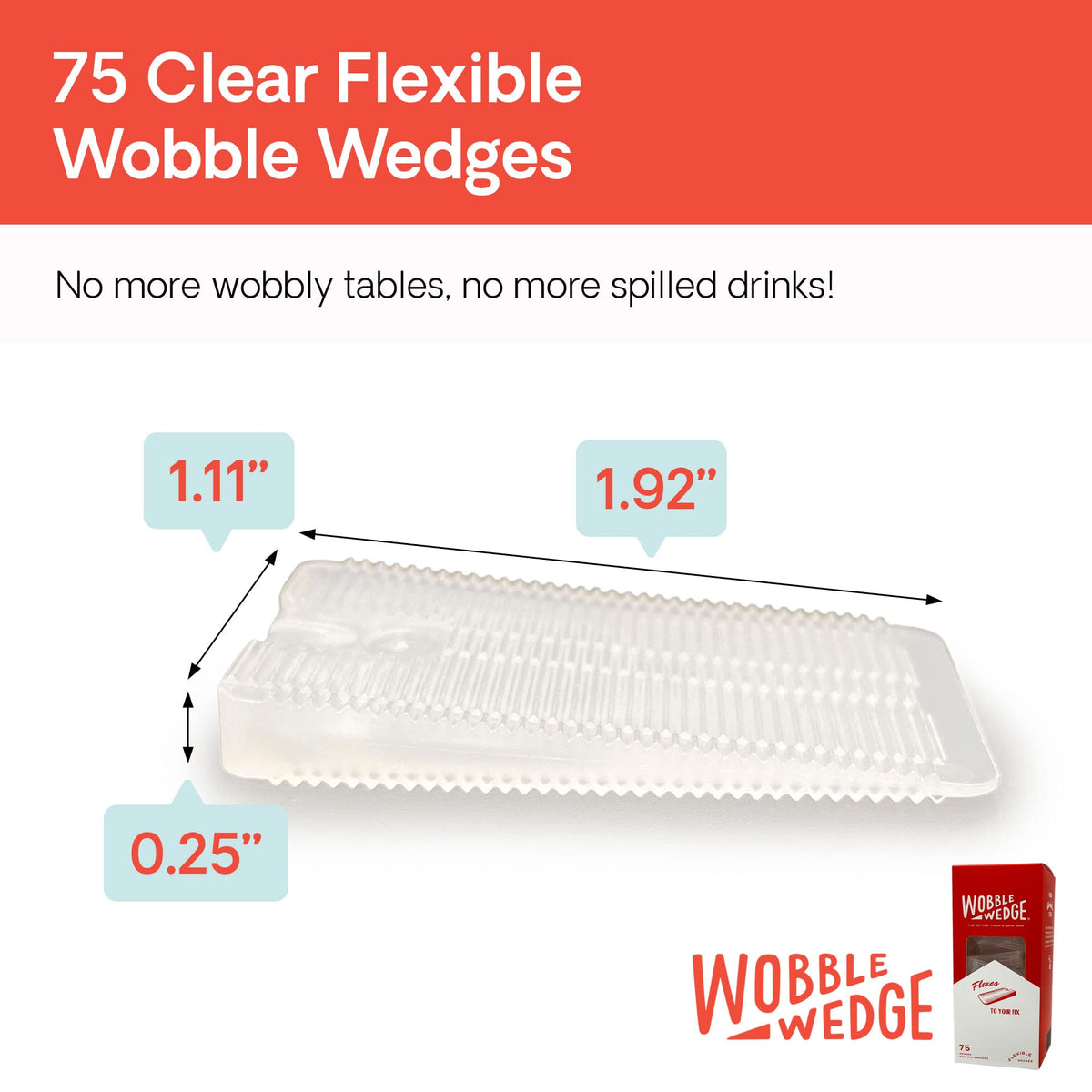 Close-up of WOBBLE WEDGES interlocking ridges for stable stacking