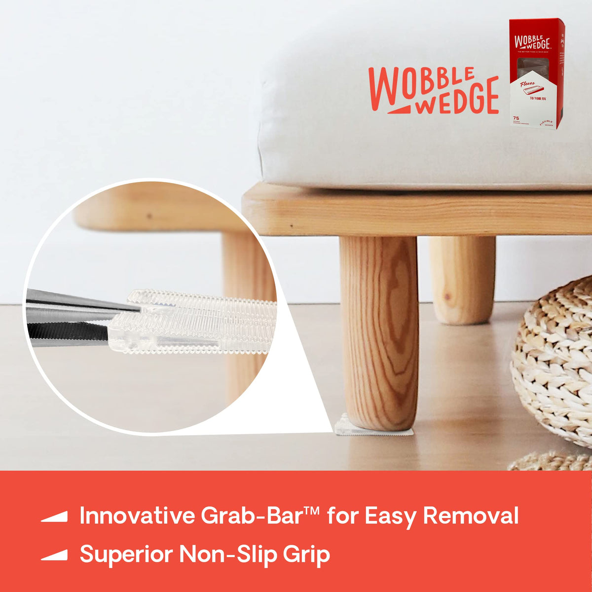 WOBBLE WEDGES for plumbing and toilet wobble reduction and dampening