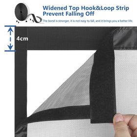 WochiTV gray magnetic screen door easy installation with hook tape