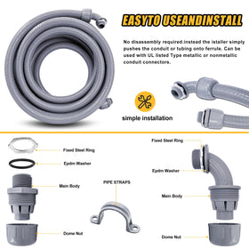Wocloer pipe straps for stable mounting and organization