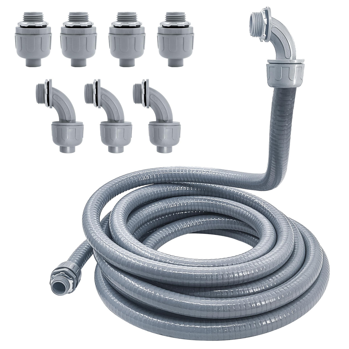Wocloer liquid-tight conduit half-inch kit enables easy wiring in tight spaces.