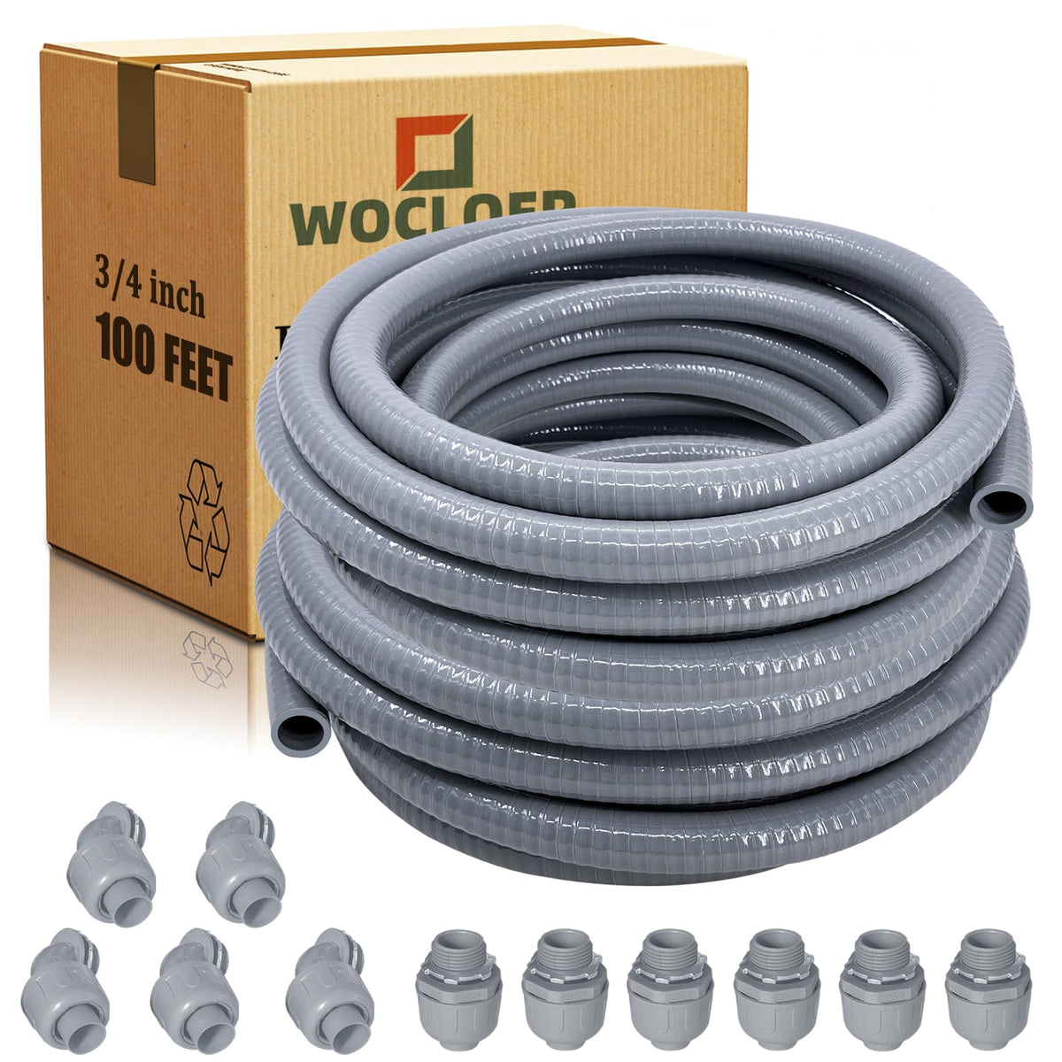Wocloer liquid-tight conduit kit full view for outdoor wiring