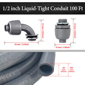 Wocloer 6 straight fittings for quick wire routing.