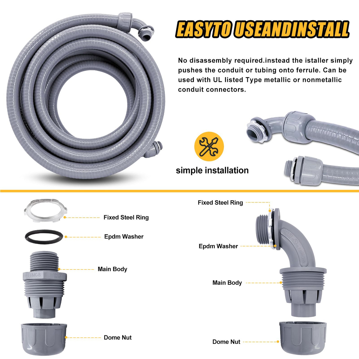 Wocloer PVC conduit demonstrating corrosion resistance for harsh environments.