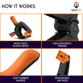 Woctec pool-cover clip secures tarps outdoors with reliable grip.
