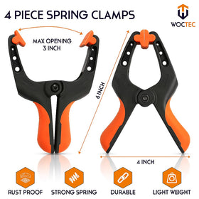 Woctec spring clamp 6inch keeps backdrop backgrounds steady during shoots.
