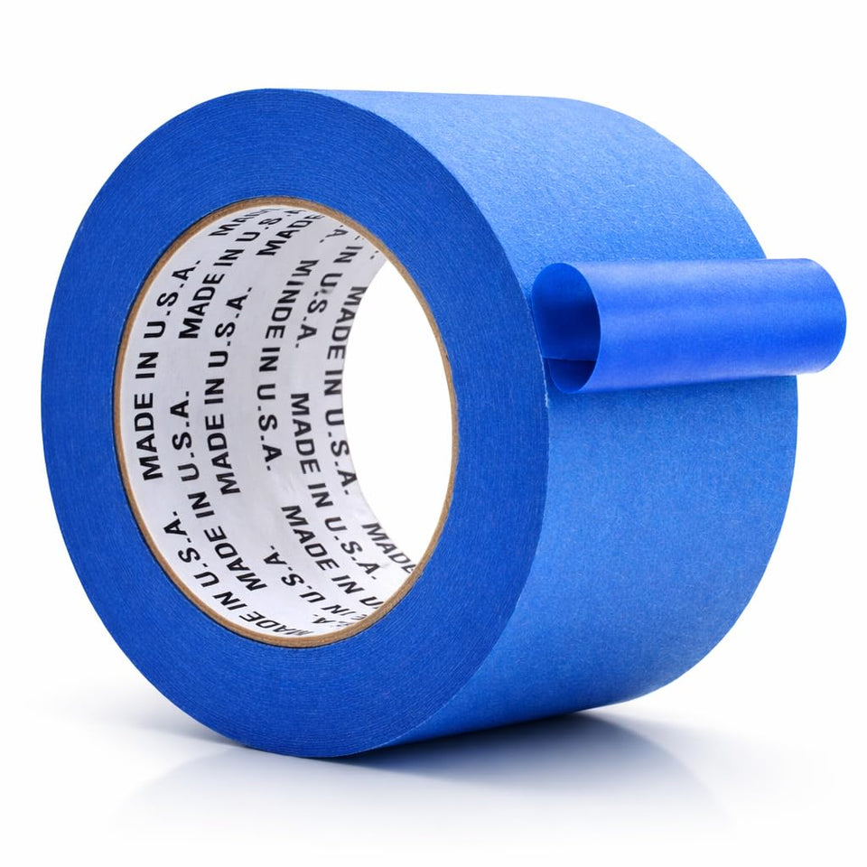 WOD Tape blue painter's tape roll 3in60yds creates crisp lines on walls and trim.