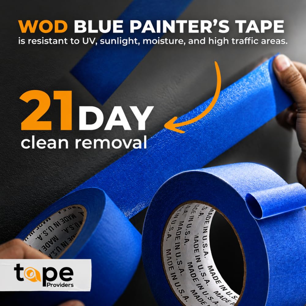 WOD Tape UV and moisture resistance helps masking indoors and outdoors.