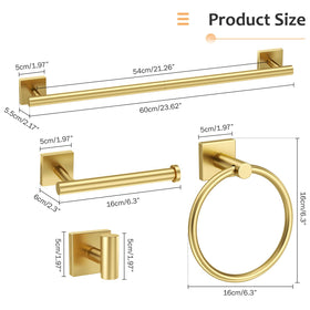 Woekme brushed gold stainless 304-grade construction resists wear and corrosion