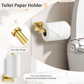 Woekme brushed gold wall hooks maximize space with sleek design