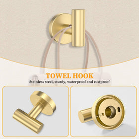 Woekme wall-mounted hardware saves counter space while adding luxury to decor.