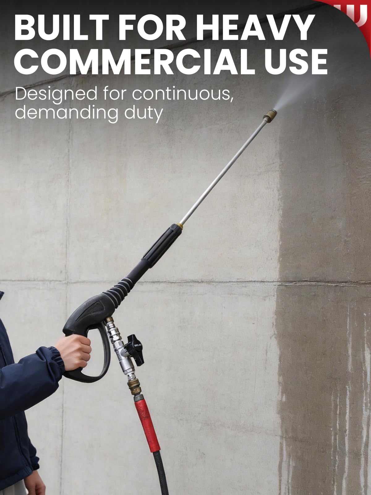 WOJET switch between surface cleaner and gun for efficient workflow.
