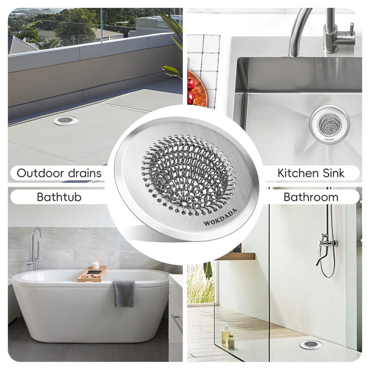 Wokdada corrosion-resistant hair catcher for wet bathrooms and frequent use.